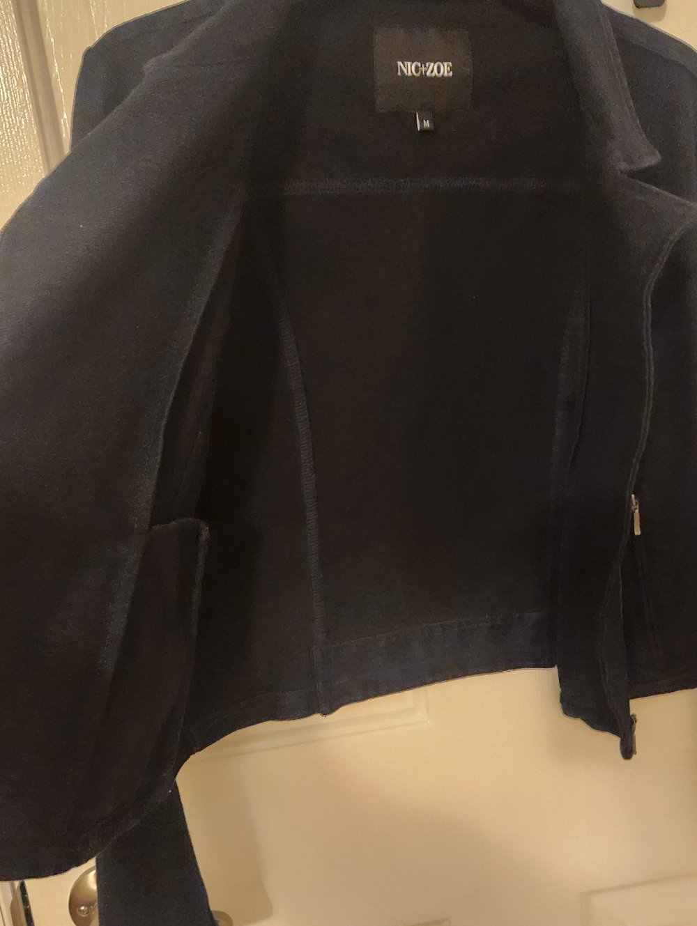Nic+Zoe Women's Black Asymmetrical Zip Jacket - Picture 11 of 11